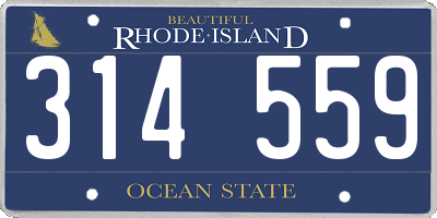 RI license plate 314559