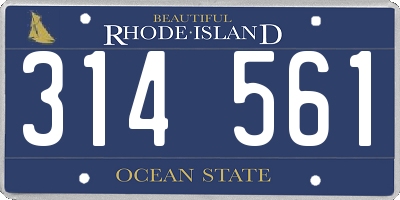 RI license plate 314561