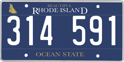 RI license plate 314591