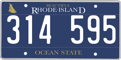 RI license plate 314595