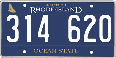 RI license plate 314620