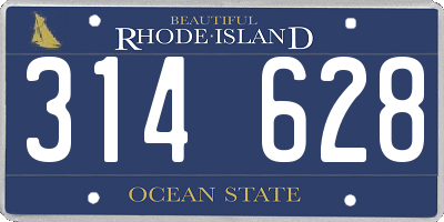 RI license plate 314628