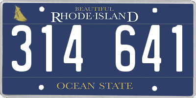 RI license plate 314641