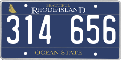 RI license plate 314656