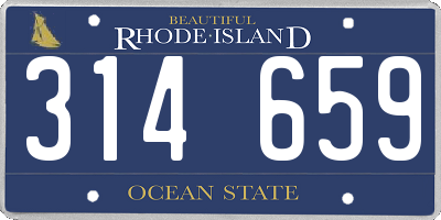 RI license plate 314659