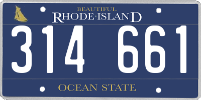 RI license plate 314661