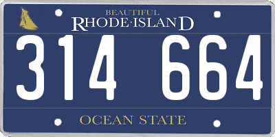 RI license plate 314664