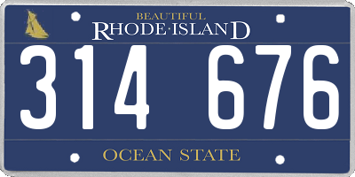 RI license plate 314676