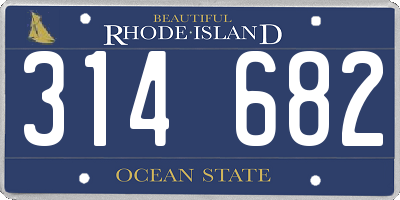 RI license plate 314682