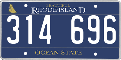 RI license plate 314696