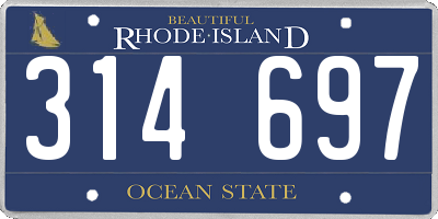 RI license plate 314697