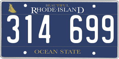 RI license plate 314699