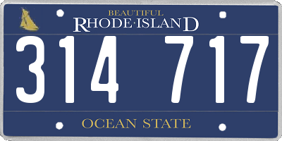RI license plate 314717
