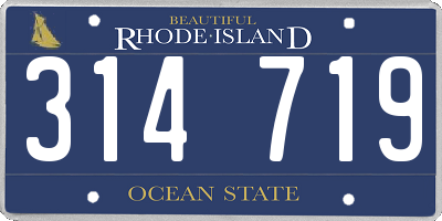 RI license plate 314719