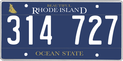 RI license plate 314727