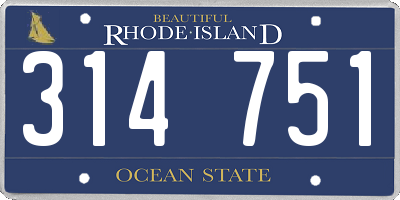 RI license plate 314751