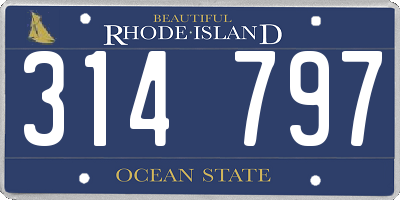RI license plate 314797