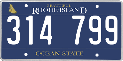 RI license plate 314799