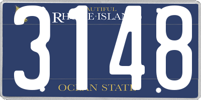 RI license plate 3148