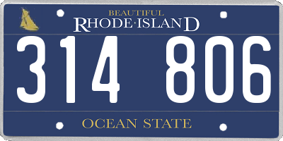 RI license plate 314806