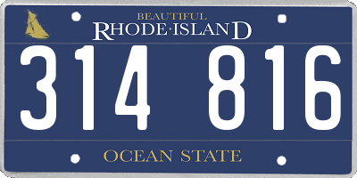 RI license plate 314816