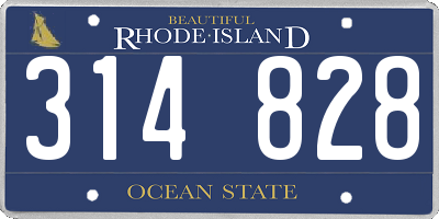 RI license plate 314828