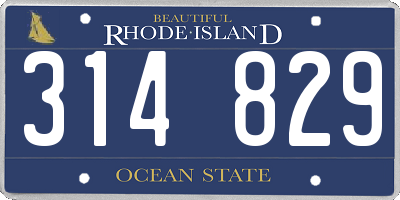 RI license plate 314829