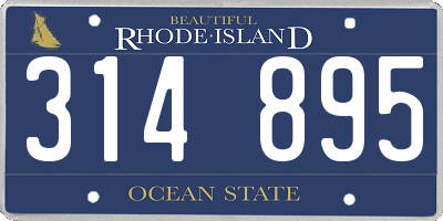 RI license plate 314895