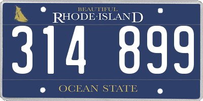 RI license plate 314899