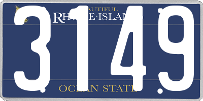 RI license plate 3149