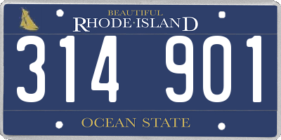 RI license plate 314901