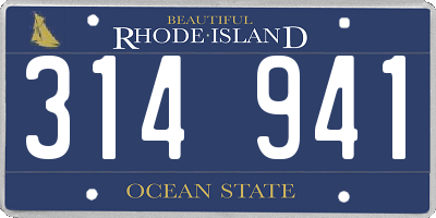 RI license plate 314941