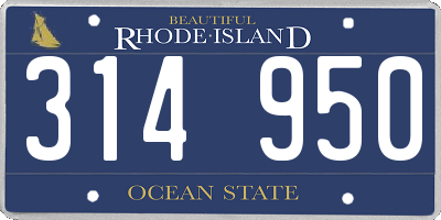 RI license plate 314950