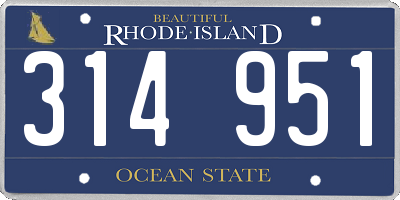 RI license plate 314951