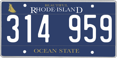 RI license plate 314959