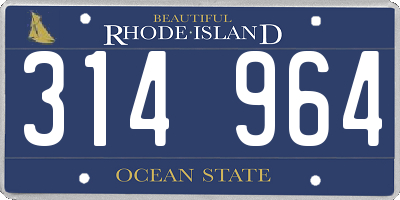 RI license plate 314964