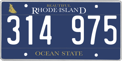 RI license plate 314975