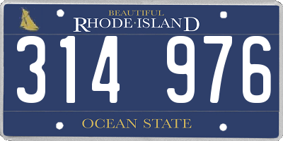 RI license plate 314976