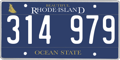 RI license plate 314979