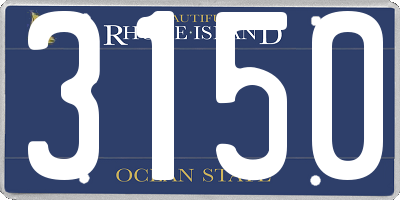 RI license plate 3150