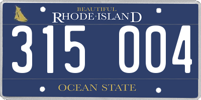 RI license plate 315004