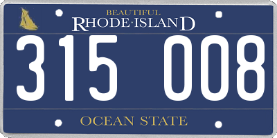 RI license plate 315008