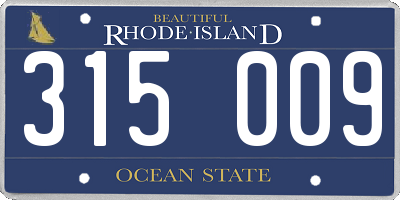 RI license plate 315009
