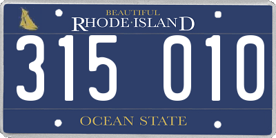 RI license plate 315010