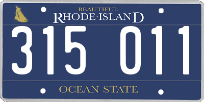 RI license plate 315011