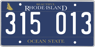 RI license plate 315013