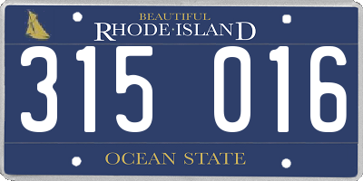 RI license plate 315016