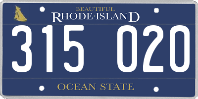 RI license plate 315020