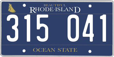 RI license plate 315041