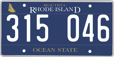 RI license plate 315046